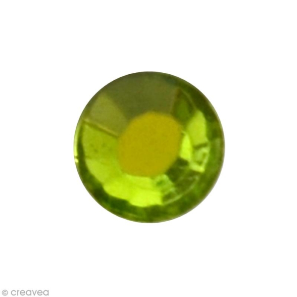 Strass thermocollant rond - Vert anis - 6 mm x 50 - Photo n°2