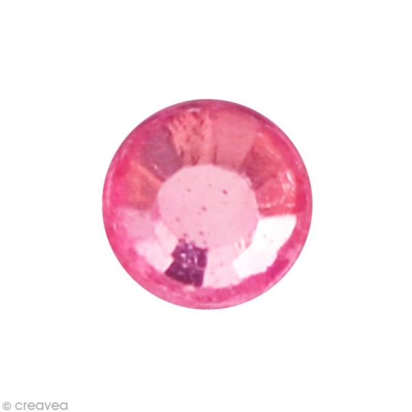 Strass thermocollant rond - Rose clair - 6 mm x 50 - Photo n°2