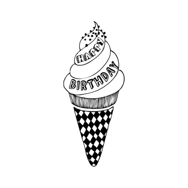 Tampon ice cream 6x3 cm - Photo n°1