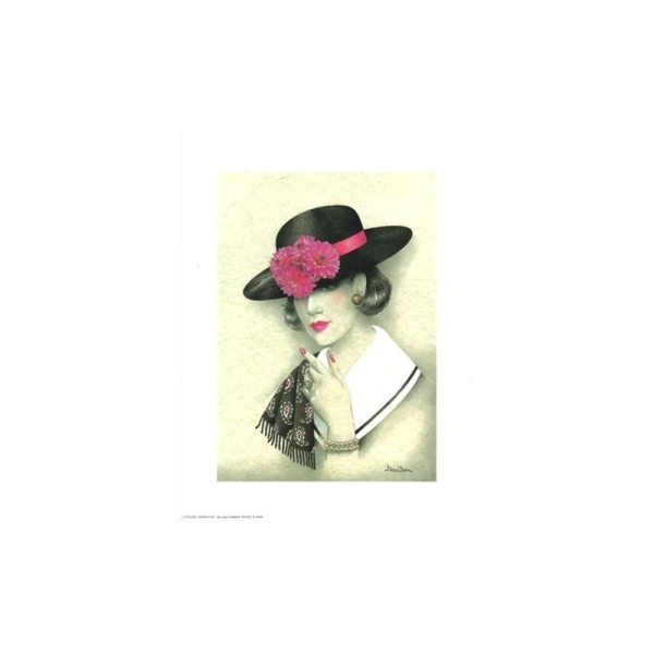 Image 3D - venezia 168 - 24x30 - femme chapeau - Photo n°1