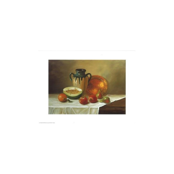 Image 3D - astro 349 - 24x30 - fruits et assiette en cuivre - Photo n°1