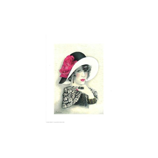 Image 3D - venezia 167 - 24x30 - femme chapeau - Photo n°1