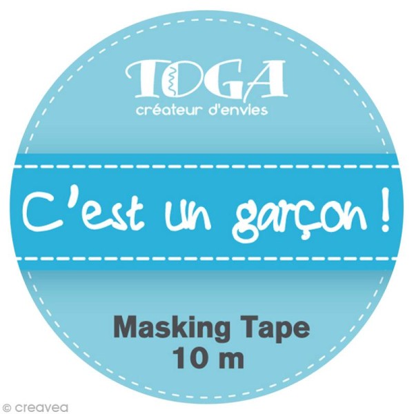 Masking tape Toga - C'est un garçon bleu x 10 m - Photo n°2