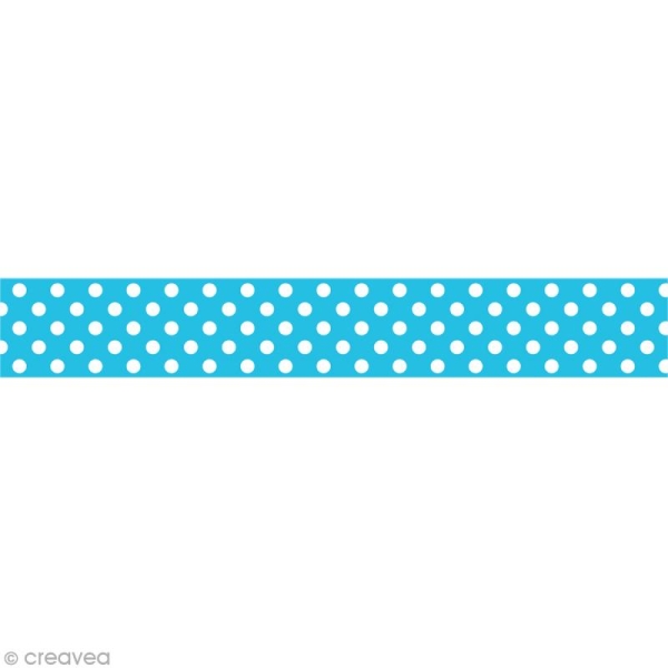 Masking tape Toga - Bleu à pois blanc x 10 m - Photo n°1