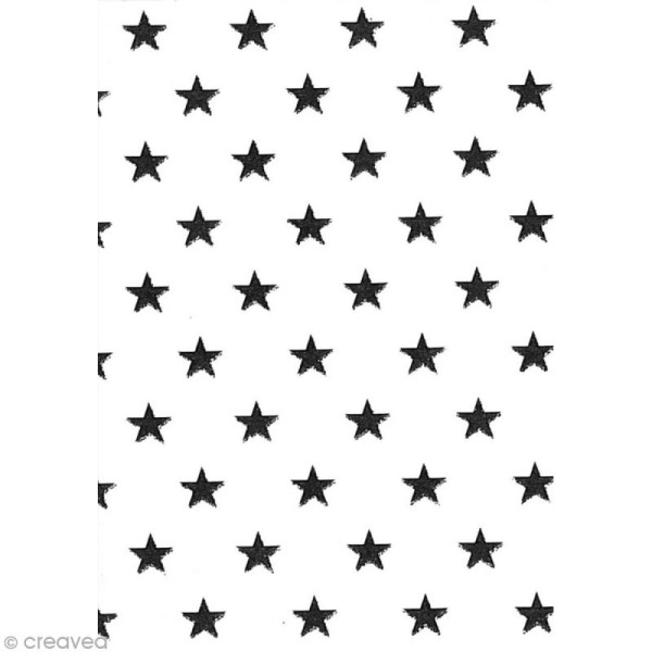 Carnet de notes 10 x 7 cm - Blanc avec étoiles noires glitter - 120 pages - Photo n°2