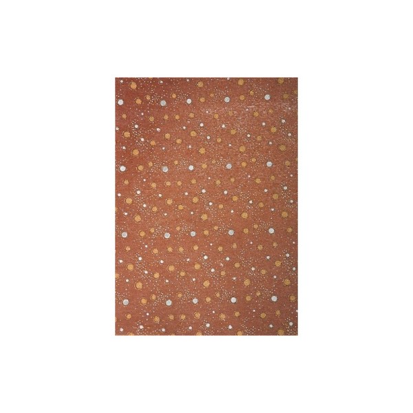 Papier A4 dots all over, marron - Photo n°1