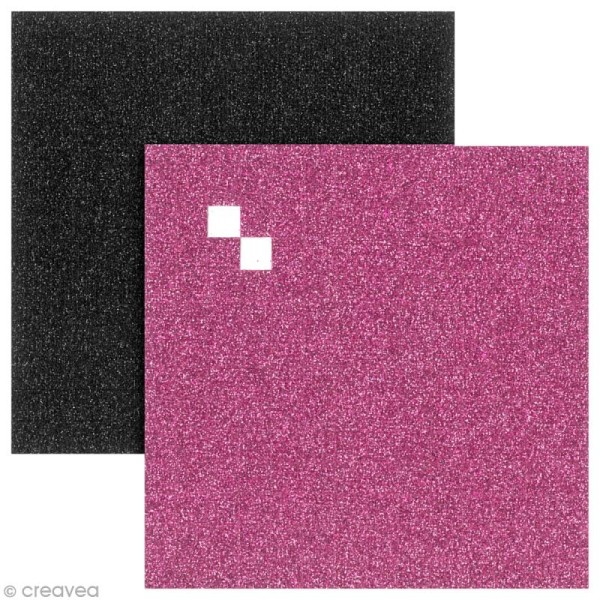 2 planches de stickers Mosaïque - Rose et noir - 390 stickers de 8 x 8 mm - Photo n°2