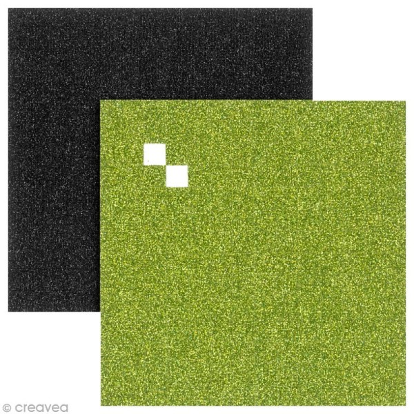 2 planches de stickers Mosaïque - Vert et noir - 390 stickers de 8 x 8 mm - Photo n°2