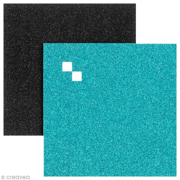 2 planches de stickers Mosaïque - Bleu et noir - 390 stickers de 8 x 8 mm - Photo n°2