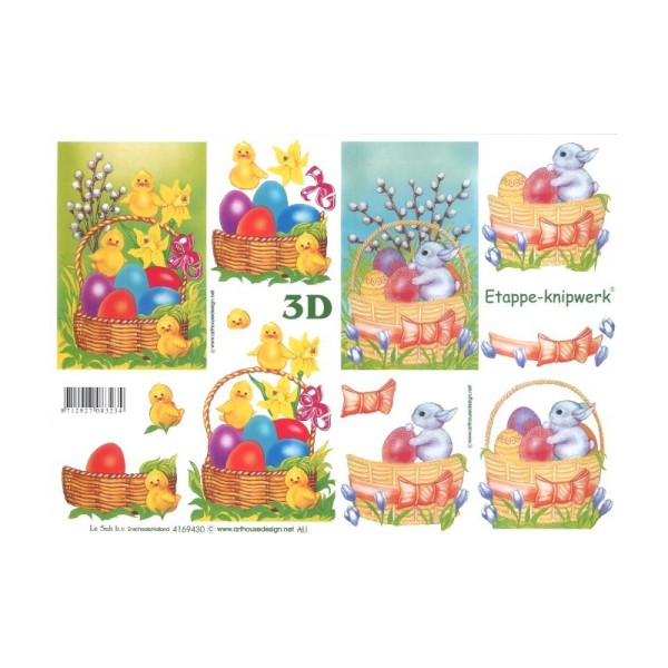 Carte 3D à découper - oeufs de pâques - 4169430 - Photo n°1
