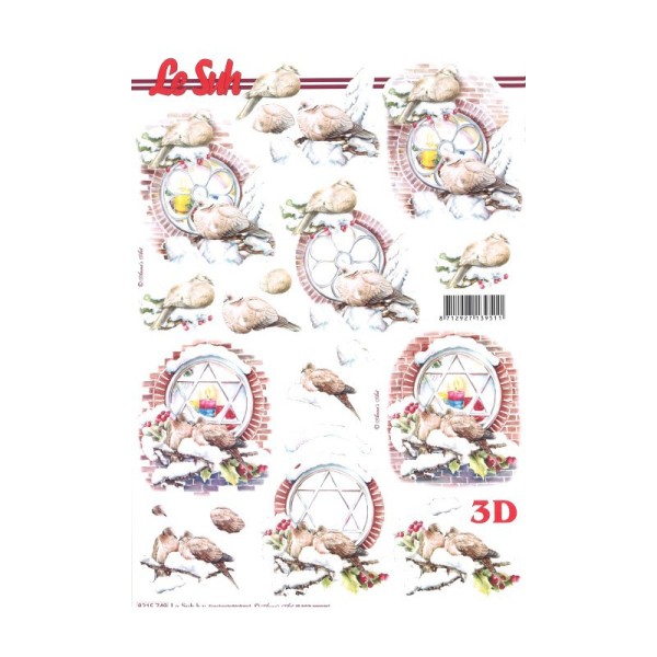 Carte 3D à découper - pigeons en hiver - 8215749 - Photo n°1