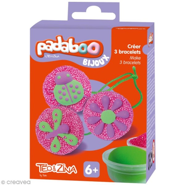Kit de pâte à modeler Padaboo - 3 bracelets - Photo n°1