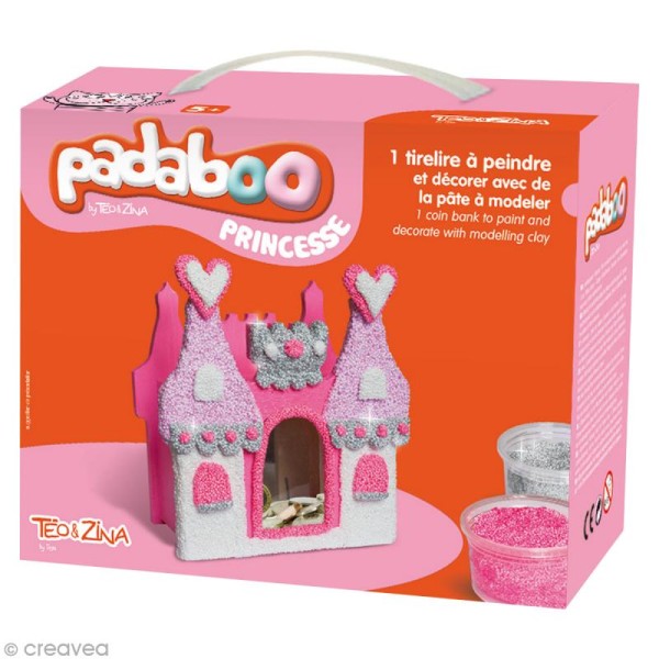 Kit de pâte à modeler Padaboo - Tirelire château de princesse - Photo n°1