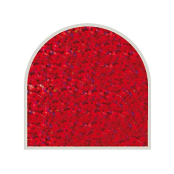 Feuille autocollante 10x23 cm rouge grosses paillettes - Photo n°1