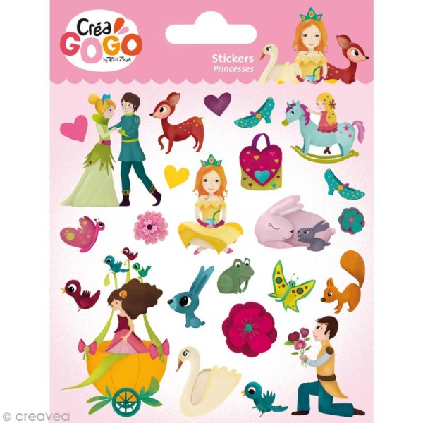 Stickers 3D - Princesse - 24 pcs - Photo n°1
