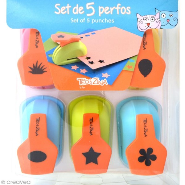 Set de 5 perforatrices pour enfant - thème Printemps - Photo n°1