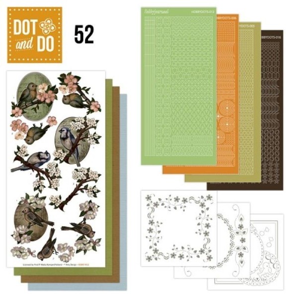 Dot and do 052 - kit Carte 3D - oiseaux - Photo n°1