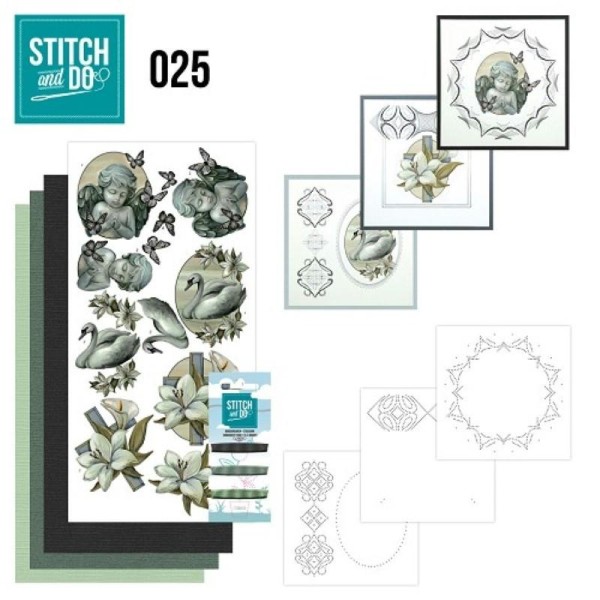 Stitch and do 25 - kit Carte 3D broderie - Condoleances - Photo n°1