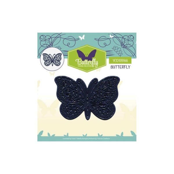 Die - yvonne creations - papillon 6.7 x 4.5 cm - Photo n°1