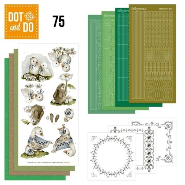 Dot and do 075 - kit Carte 3D - animaux de printemps - Photo n°1