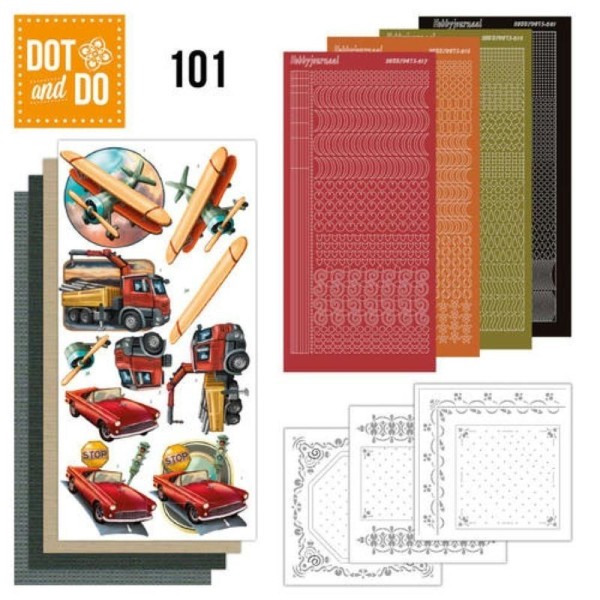 Dot and do 101 - kit Carte 3D - vintage véhicules - Photo n°1