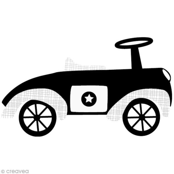 Tampon Naissance - Mini voiture - 6 x 4 cm - Photo n°1