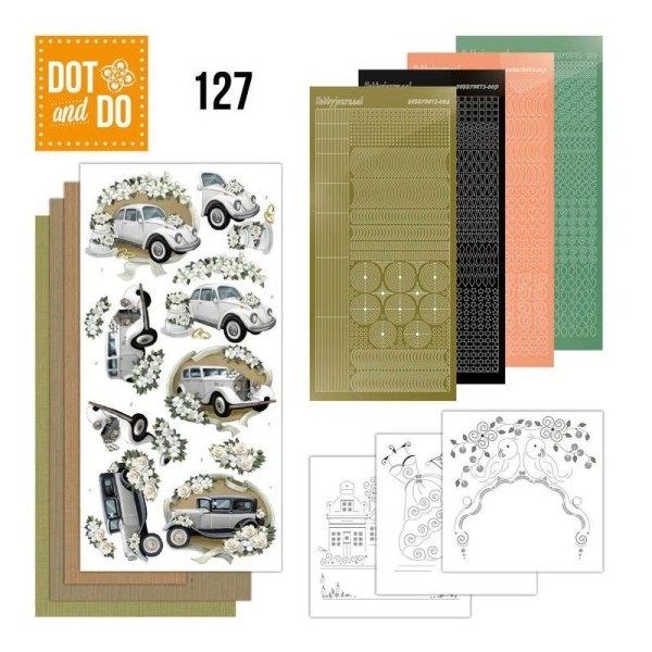 Dot and do 127 - kit Carte 3D - voitures mariage - Photo n°1