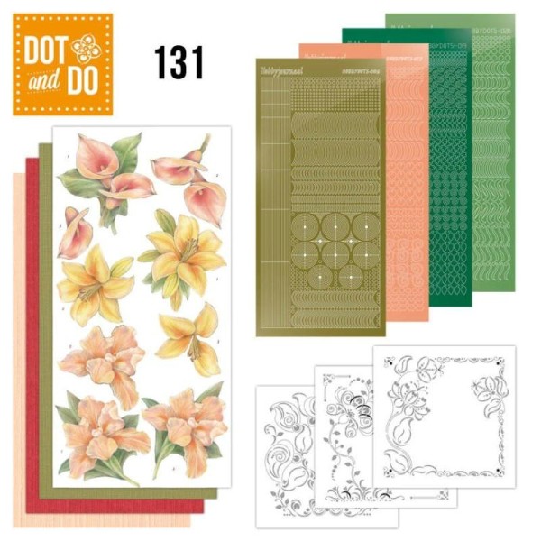 Dot and do 131 - kit Carte 3D - fleurs jaunes - Photo n°1
