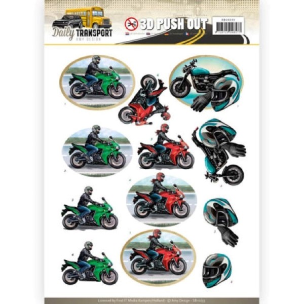 Carte 3D prédéc. - SB10233 - daily transport - les motos - Photo n°1
