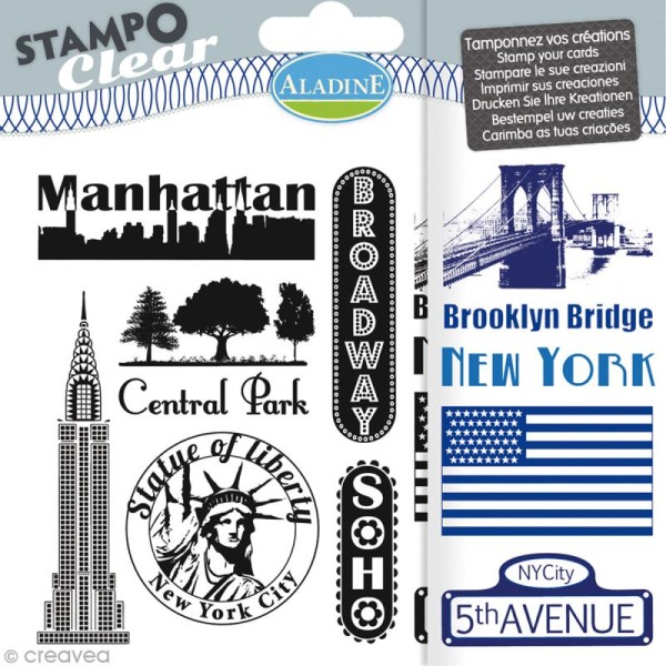 Tampon clear Aladine - New York x 11 - Planche 15 x 12,5 cm - Photo n°1