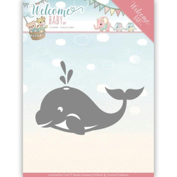 Dies - yvonne creations - welcome baby - baleine - Photo n°1