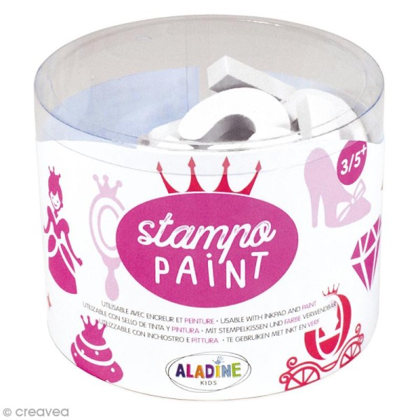 Kit de tampons Stampo Paint - Princesses - 12 pcs - Photo n°1