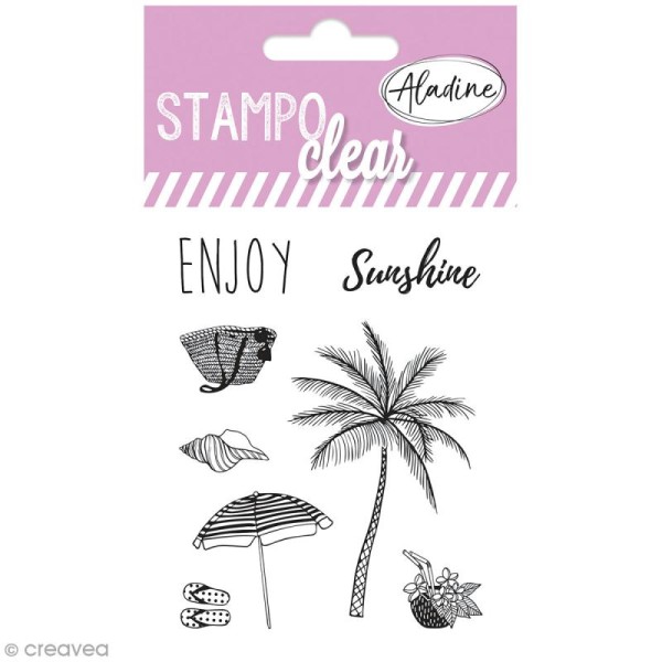Tampon clear Aladine - Summer - 8 Stampo'clear - Photo n°1