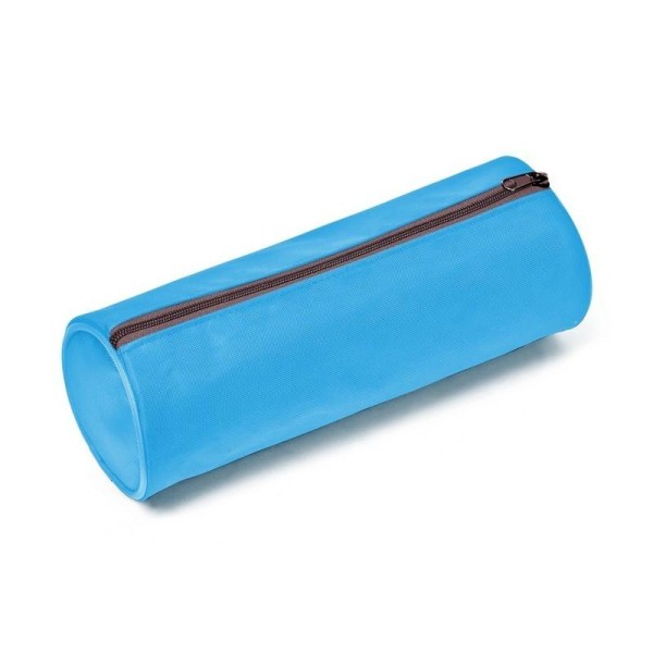 Trousse ronde 1 compartiment 22cm bleue - Photo n°1