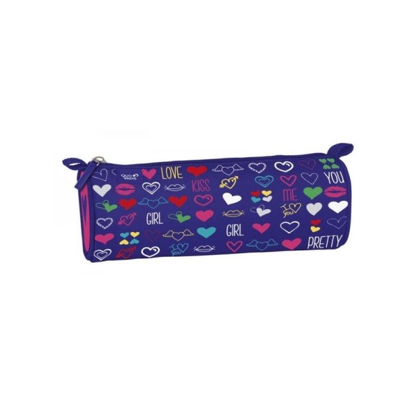 Trousse ronde 1 compartiment Love and Peace 23cm - Photo n°1