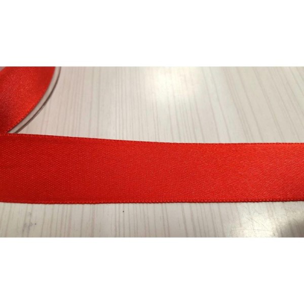1m Ruban satin rouge 25mm double face - fillawant - Photo n°1
