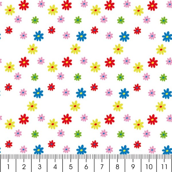 Tissu Artemio - Kids Petites fleurs - A la coupe par 10 cm (sur mesure) - Photo n°2