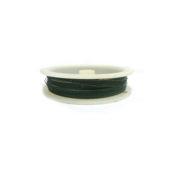 Fil câblé couleur Vert (ø 0,46 mm) - Bobine de 9,2 mètres - Photo n°1