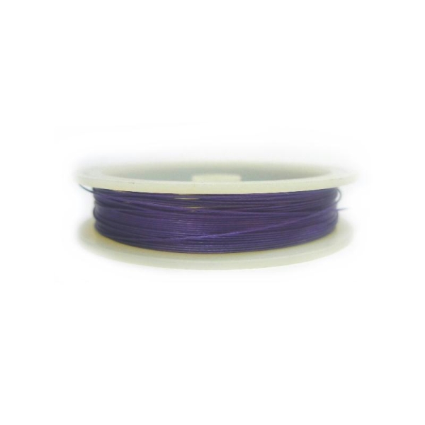 Fil câblé couleur Violet (ø 0,46 mm) - Bobine de 9,2 mètres - Photo n°1