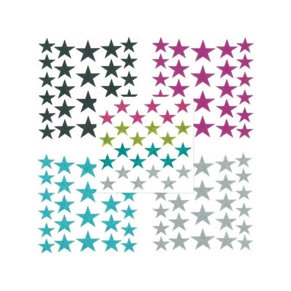 Stickers étoiles à paillettes - Photo n°1