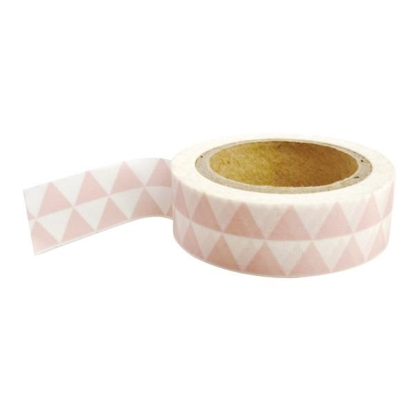 Masking Tape Avec Triangles Rose & Blancs - Photo n°1