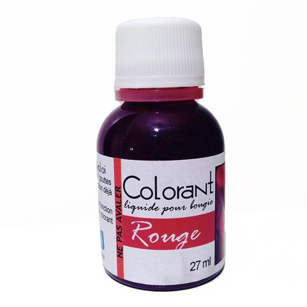 Colorant pour bougie 27 ml - Rouge - Photo n°1