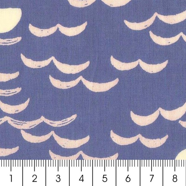 Tissu Atelier Brunette Bloom - Blue Moon - Par 10 cm (sur mesure) - Photo n°2