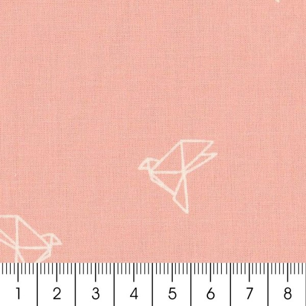 Tissu Atelier Brunette Bloom - Bye Bye Birdie blush - Par 10 cm (sur mesure) - Photo n°2
