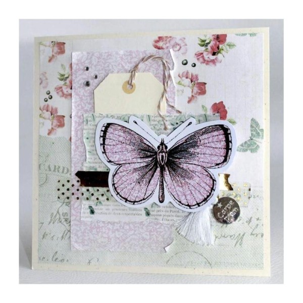 20 formes découpées pour scrapbooking - Papillons Shabby Love - Photo n°1
