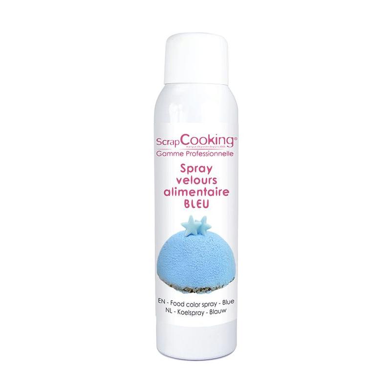 Spray à pâtisserie 150 ml - effet velours bleu - Colorant alimentaire -  Creavea