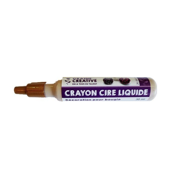 Crayon cire liquide pour bougie - Doré - Photo n°1