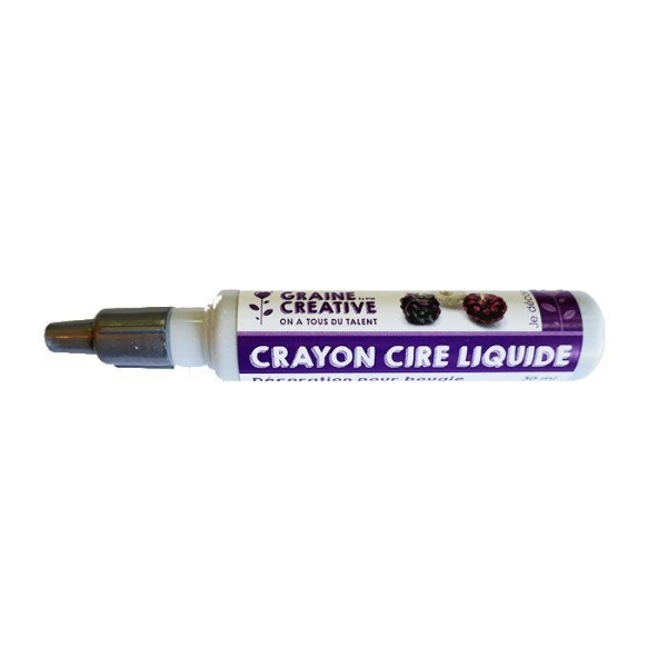 Crayon cire liquide pour bougie - Gris - Photo n°1