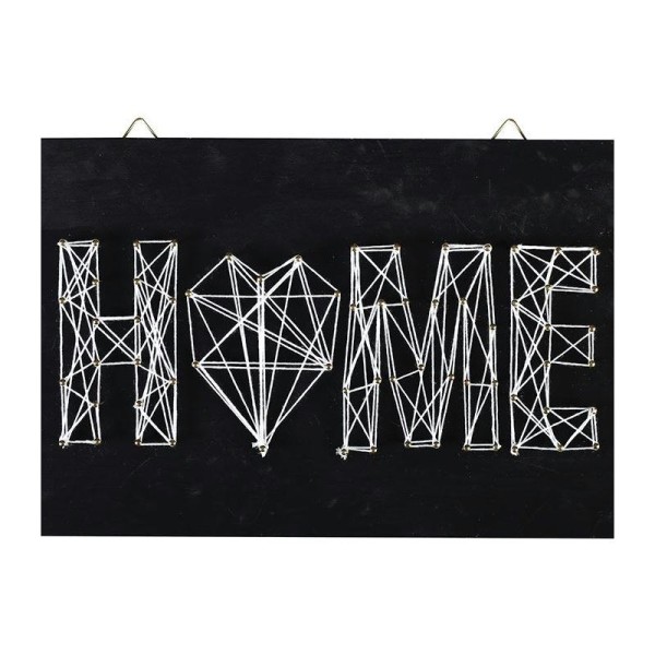 Coffret String Art - Tableau noir Home déco art filaire 30 x 22 cm - Photo n°1