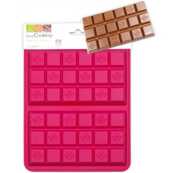 Moule En Silicone Pour 2 Tablettes De Chocolat - Photo n°1